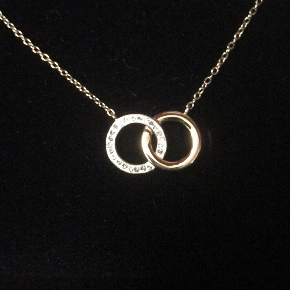 Gold plated circle pendant
